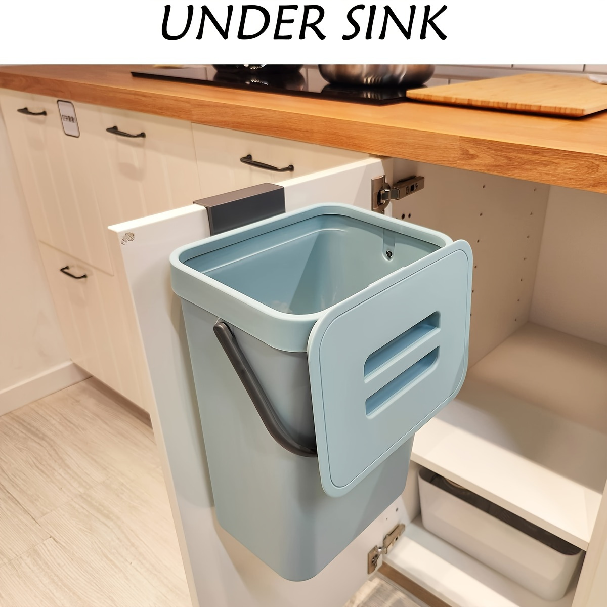 a kitchen compost bin 0 79 1 32 3 17 gallon trash can lidded hanging small trash can bathroom kitchen rv laundry room additions home storage and cleaning supplies