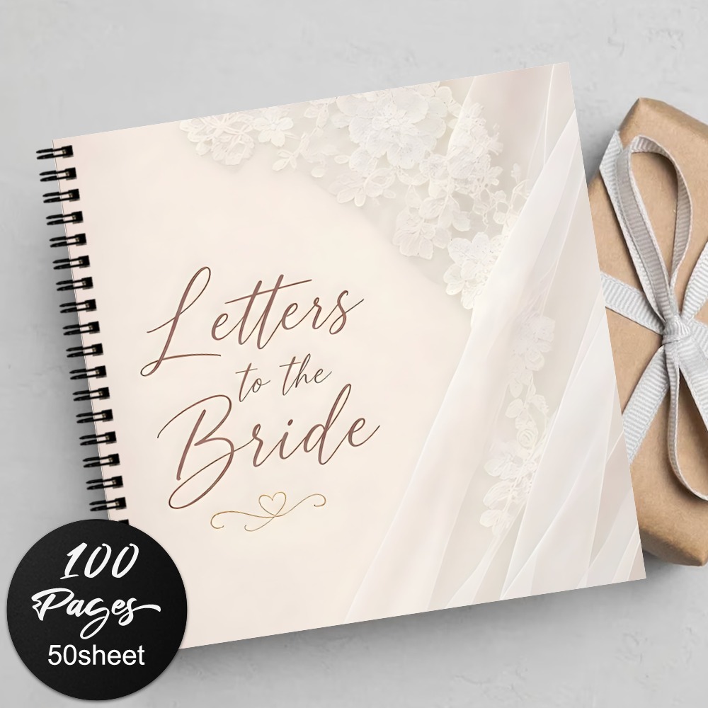 TEMU 1 stuks Brieven aan de Bruid Gastenboek Kant Romantisch Aandenken voor Bridal Showers Bruiloften Afstudeerfeesten Verjaardagsfeesten Speciale