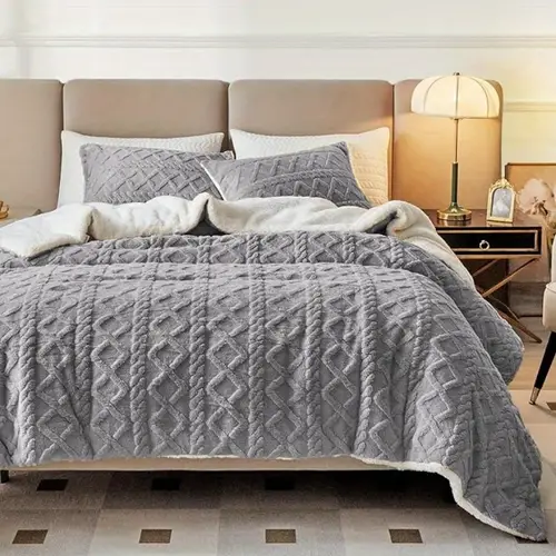 fleece blanket for bed ultra soft plush cable knit geometric pattern 100 microfiber 200 250gsm machine washable mixed colors for women s cozy bedroom decor comfortable sleep stylish bedroom accessory fleece fabric