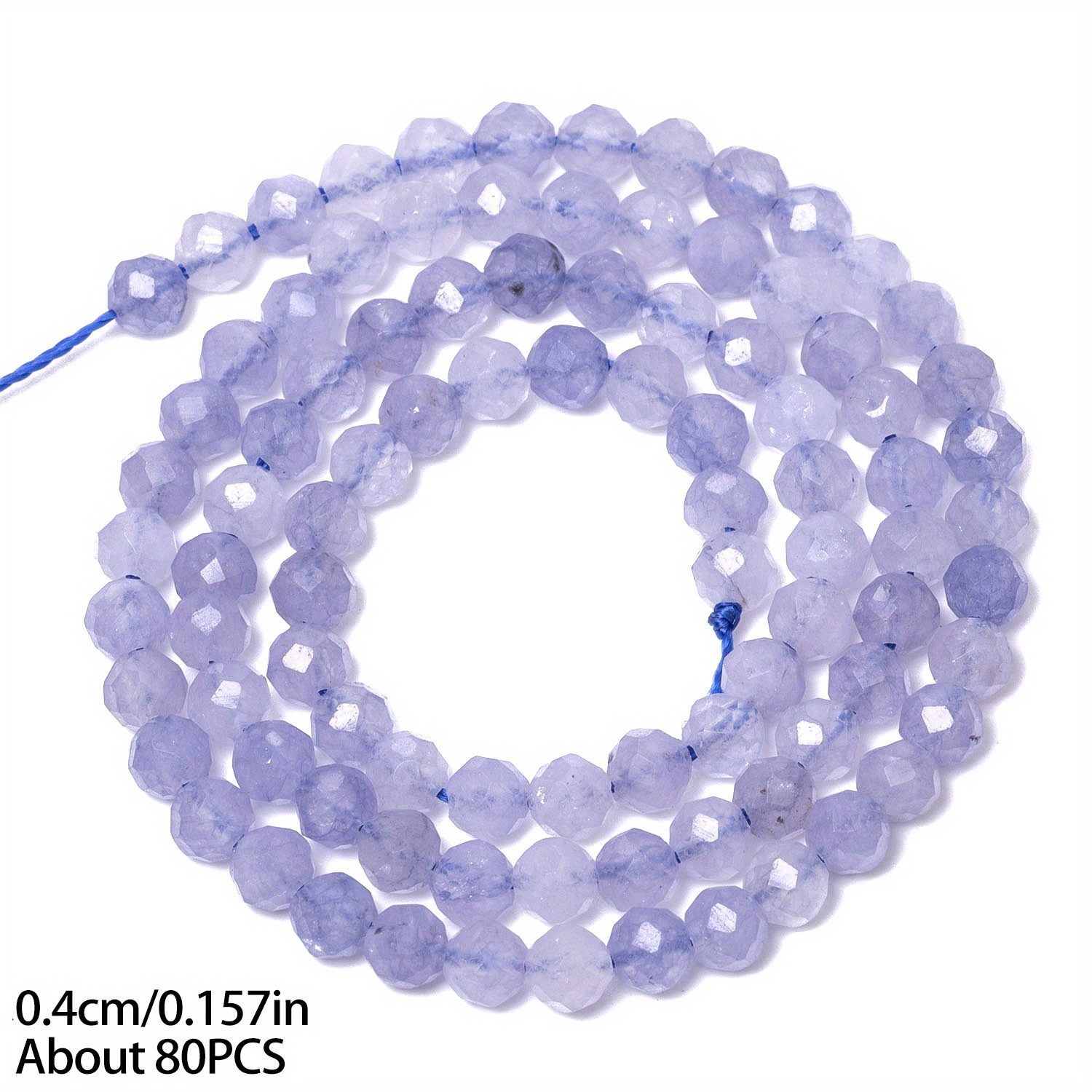 E-shop 2/3/4 mm Natürliche Facettierte Tanzanit Runde Perlen, Elegante Lose Abstand Perlen, Geeignet für Armbänder, Halsketten, Ohrring Zusätze,