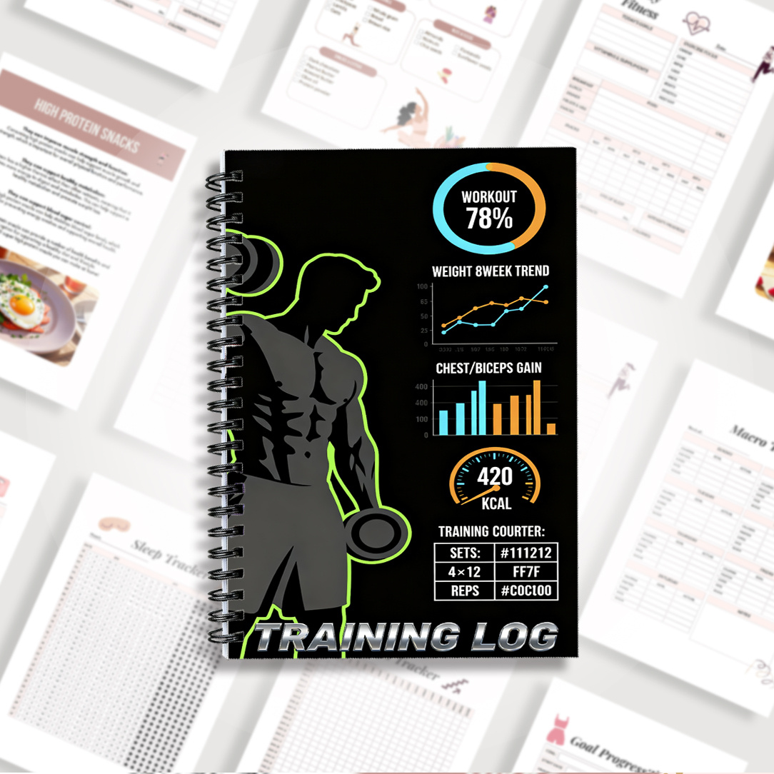 TEMU 1 A5 Spiral Fitness And Exercise Diary With Progress Planner (training Plan) + Diet For , Athletes & Fitness Trackers - Compact Workout Journal