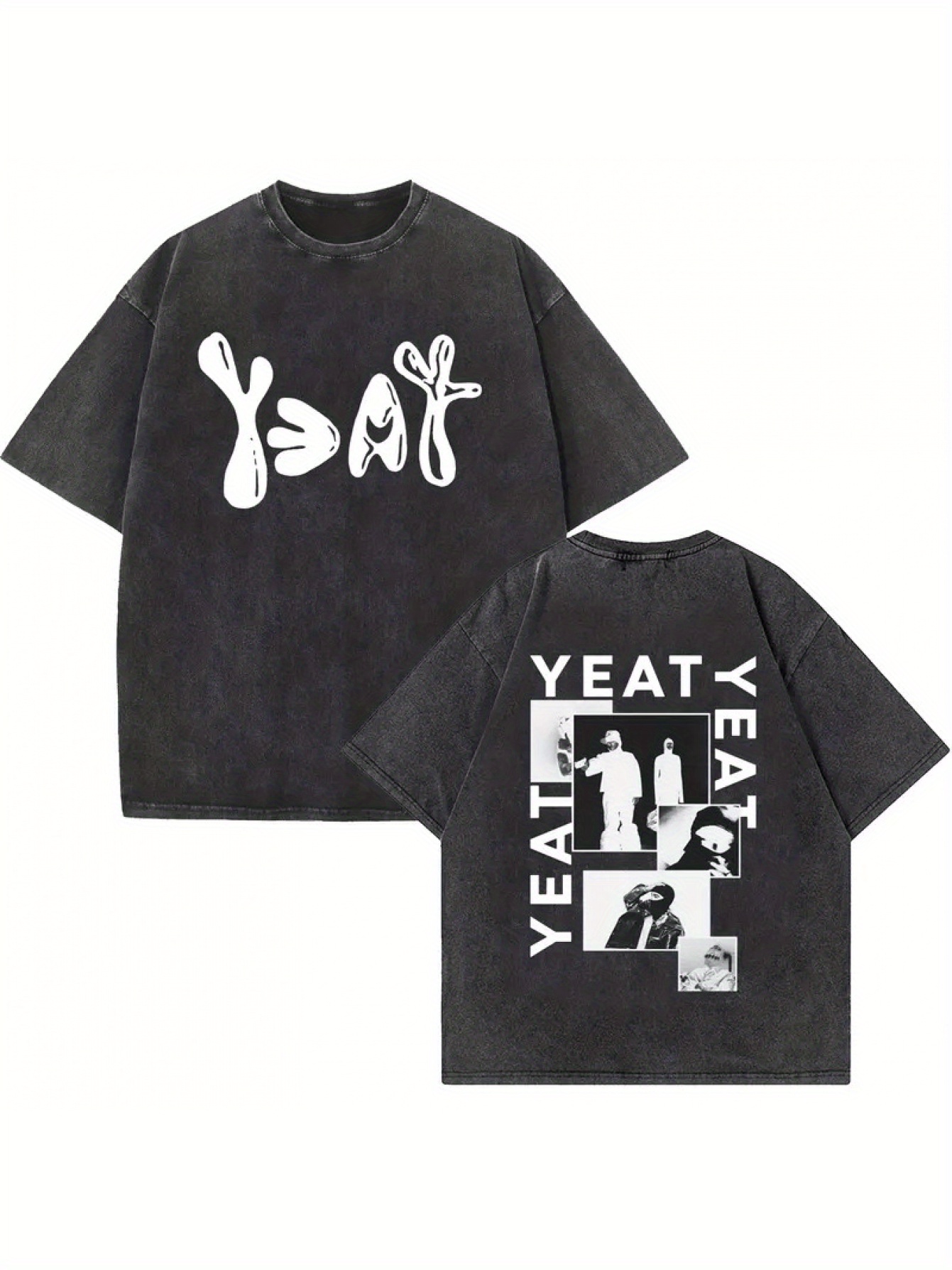 vintage washed oversized t shirt men women - Temu United