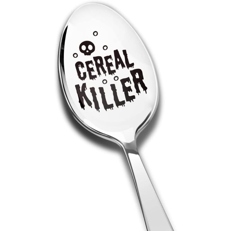 TEMU Humorous Engraved Stainless Steel Spoon For Cereal, Perfect Gift For Cereal Enthusiasts, Ideal For Birthdays, Graduations, And Christmas For