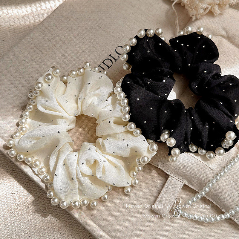 TEMU 2 coleteros grandes y negro | Coleteros de 13 cm con diamantes sintéticos y perlas de , elegante de de caballo para a casa