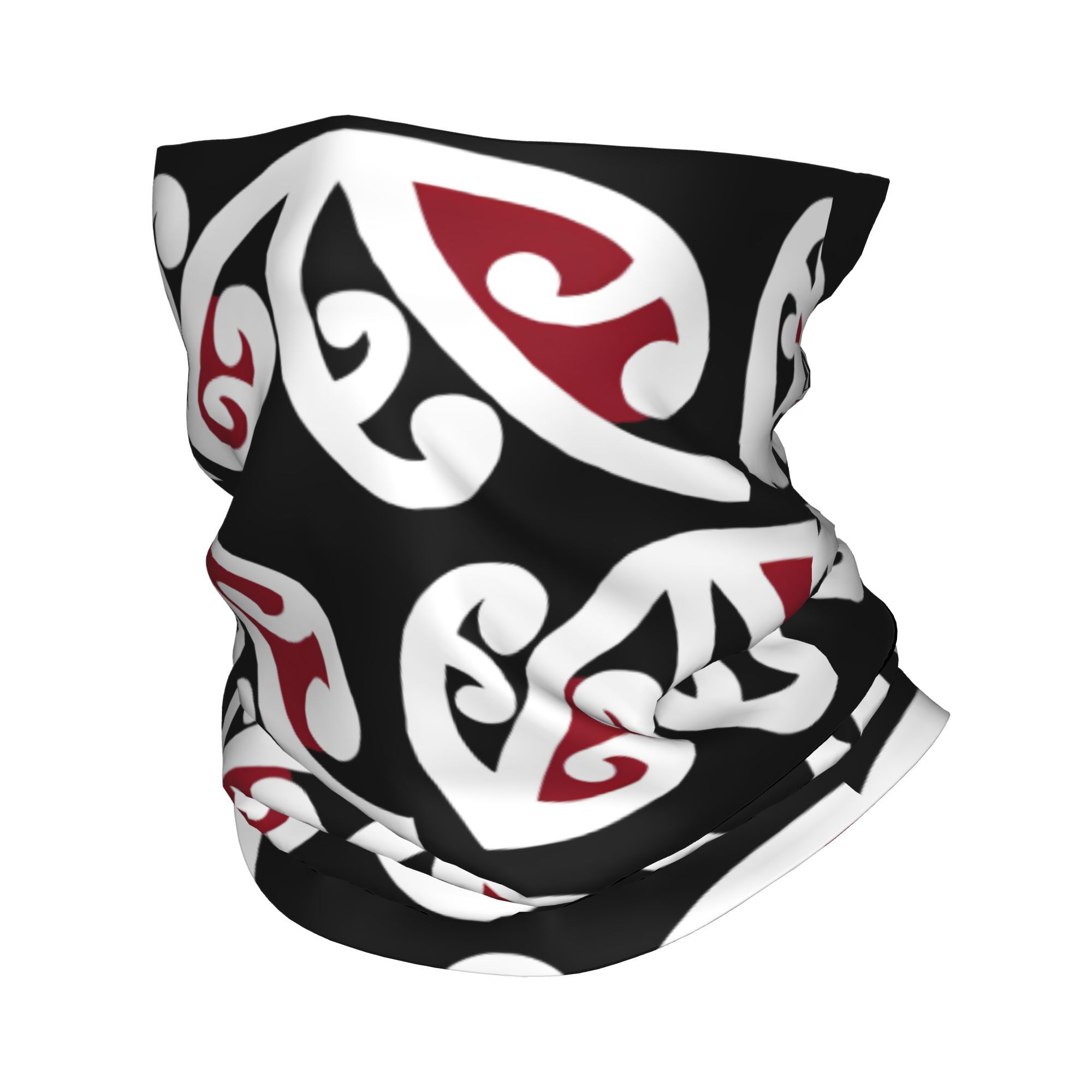 TEMU 2d Print Design Comfortable Wrap Scarf Maori Pattern Fashion Thin Bandana Neck Gaiter Comfortable Headcover For Men Casual Headwear