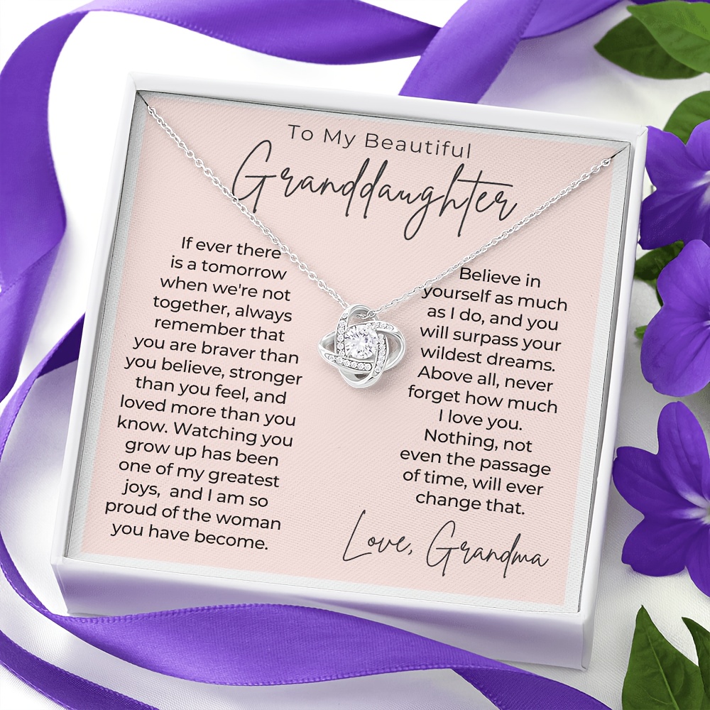 Granddaughter Gift Necklace with Message Card