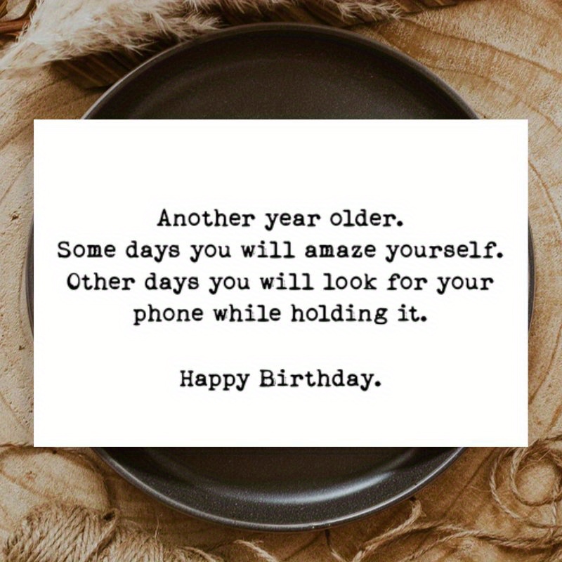 TEMU Fun Birthday Greeting Card Spring Gift 1pc Funny Birthday Card, Spring Birthday, Ideal Gift For Friend Brother Sister Son Daughter Husband Wife Friend, Envelope Random