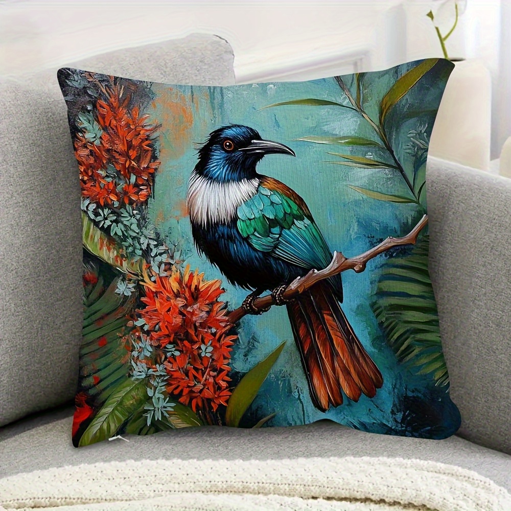 TEMU A Modern Pillow Cover, 18x18 Inches, Hand Wash, Zipper Closure, Made Of Polyester Fabric, Suitable For Home And Bedroom Decor - Insert Not