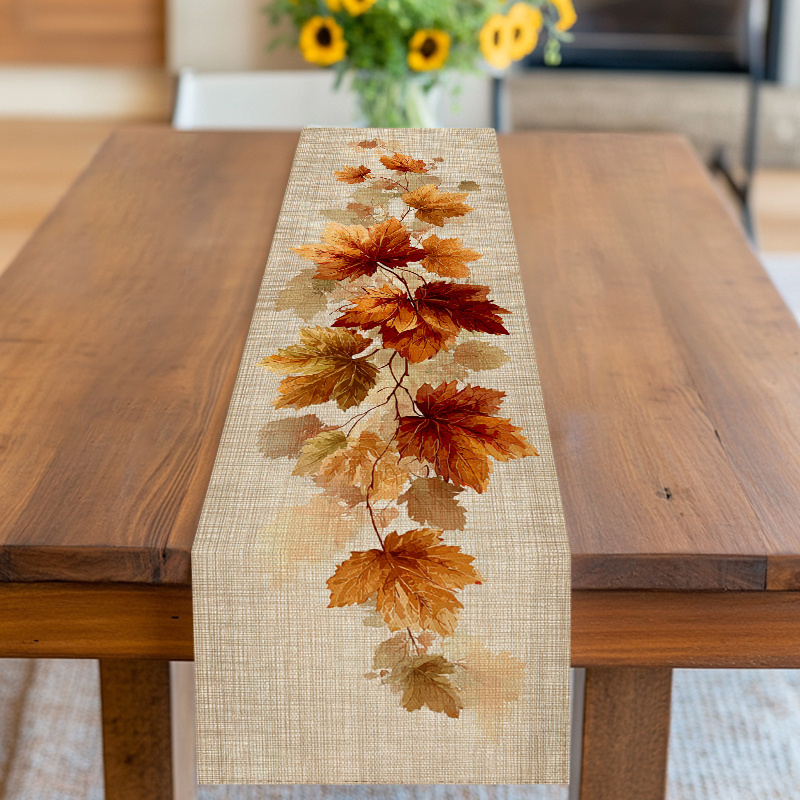 TEMU Table Runner,table Cover, Design With ,autumn Tone,for Thanksgiving,,,back To School And More,suitable For Home,restaurant,cafe,kitchen,dining