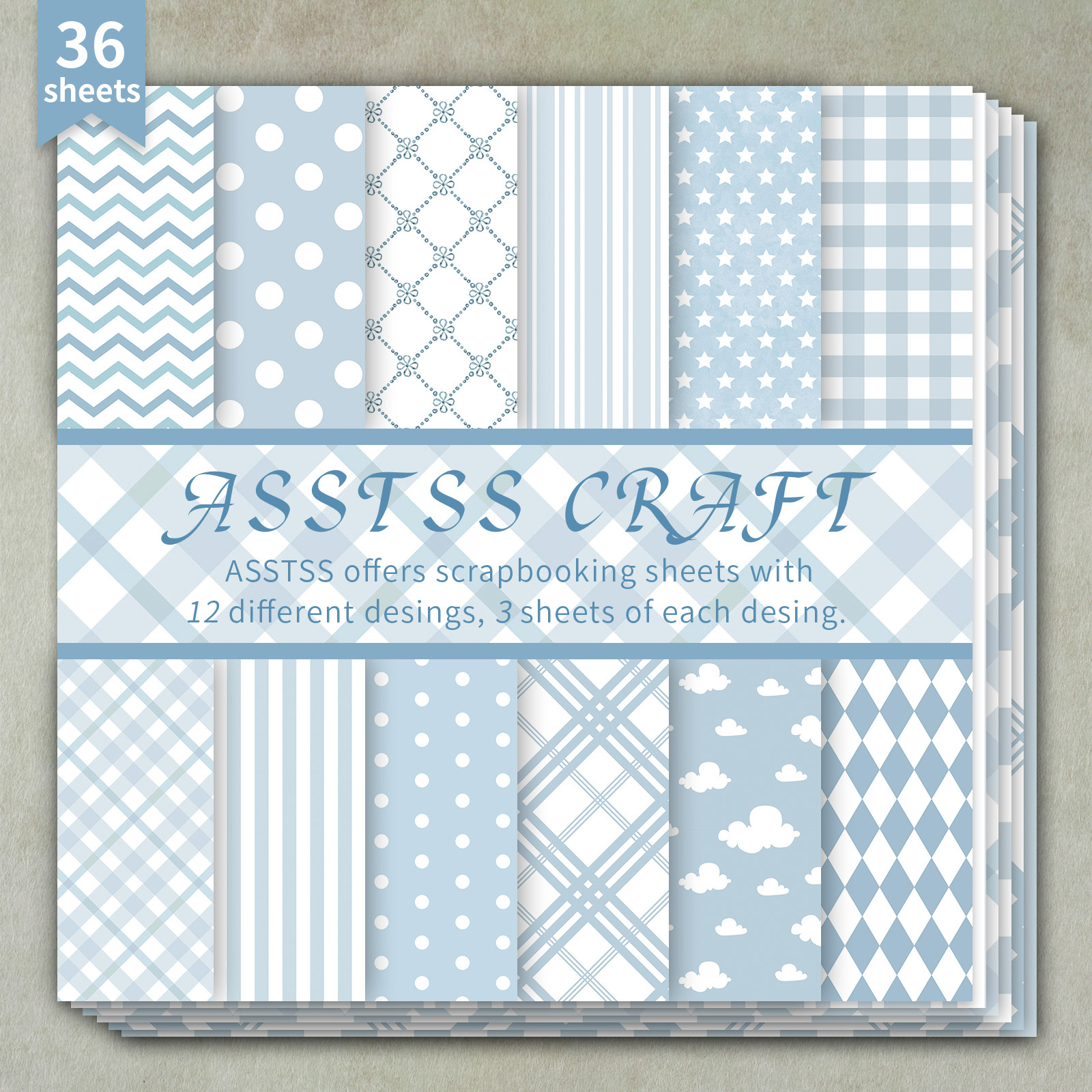 TEMU di carta da 36 fogli ASSTSS per scrapbooking pesante - chiaro e , per journaling, collage, creazione di biglietti, agende, diari, fogli di