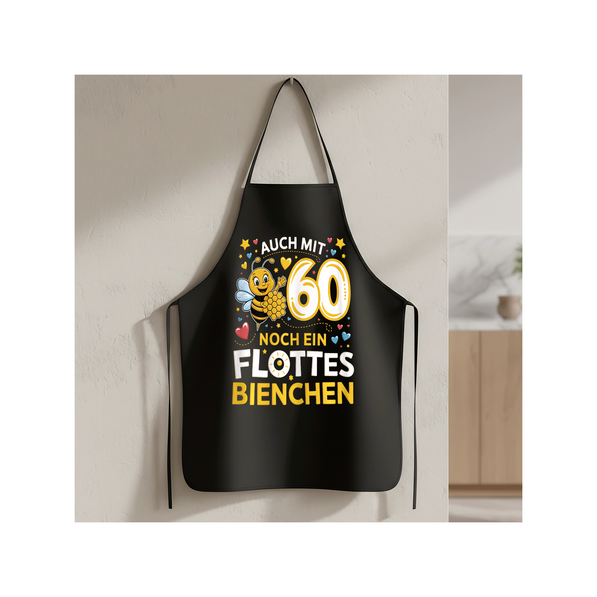 TEMU A Humorous And Stylish Apron Celebrating A Woman's 60th Birthday, Featuring A . This Durable And Comfortable Unisex Cooking Gift Is Ideal For