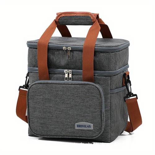 1pc double layer insulated bag thickened aluminum foil shoulder lunch tote non food contact non food contact