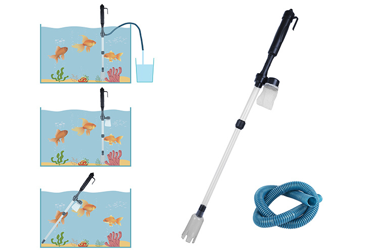electric aquarium vacuum cleaner gravel tank automatic water changer filter fish not two pcs batteries Product details 0