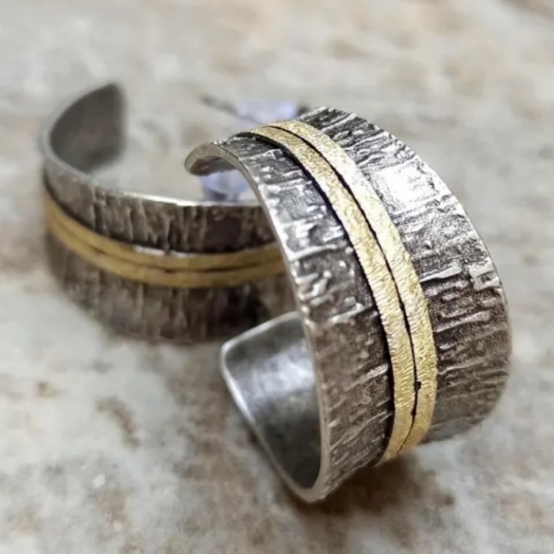 Ladies' Vintage C-Shaped Semi-Circular Earrings, Bohemian Style