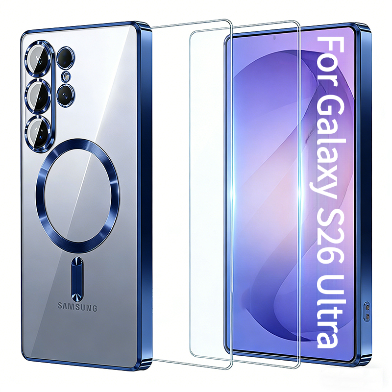 TEMU para Teléfono - Magnética Adecuada para Samsung Compatible con Galaxy S26 Ultra S26 Plus S26, con 2 Protectores de Pantalla, [Compatible con