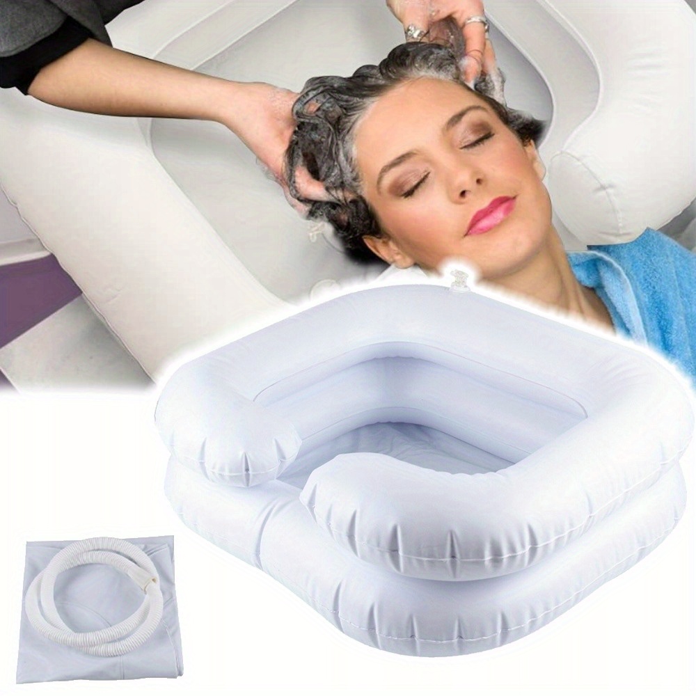 Inflatable Shampoo Basin, Portable Hair Washing Bowl/ Tub, Hair Wash Tub For Dreadlocks And At Home Sink Washing