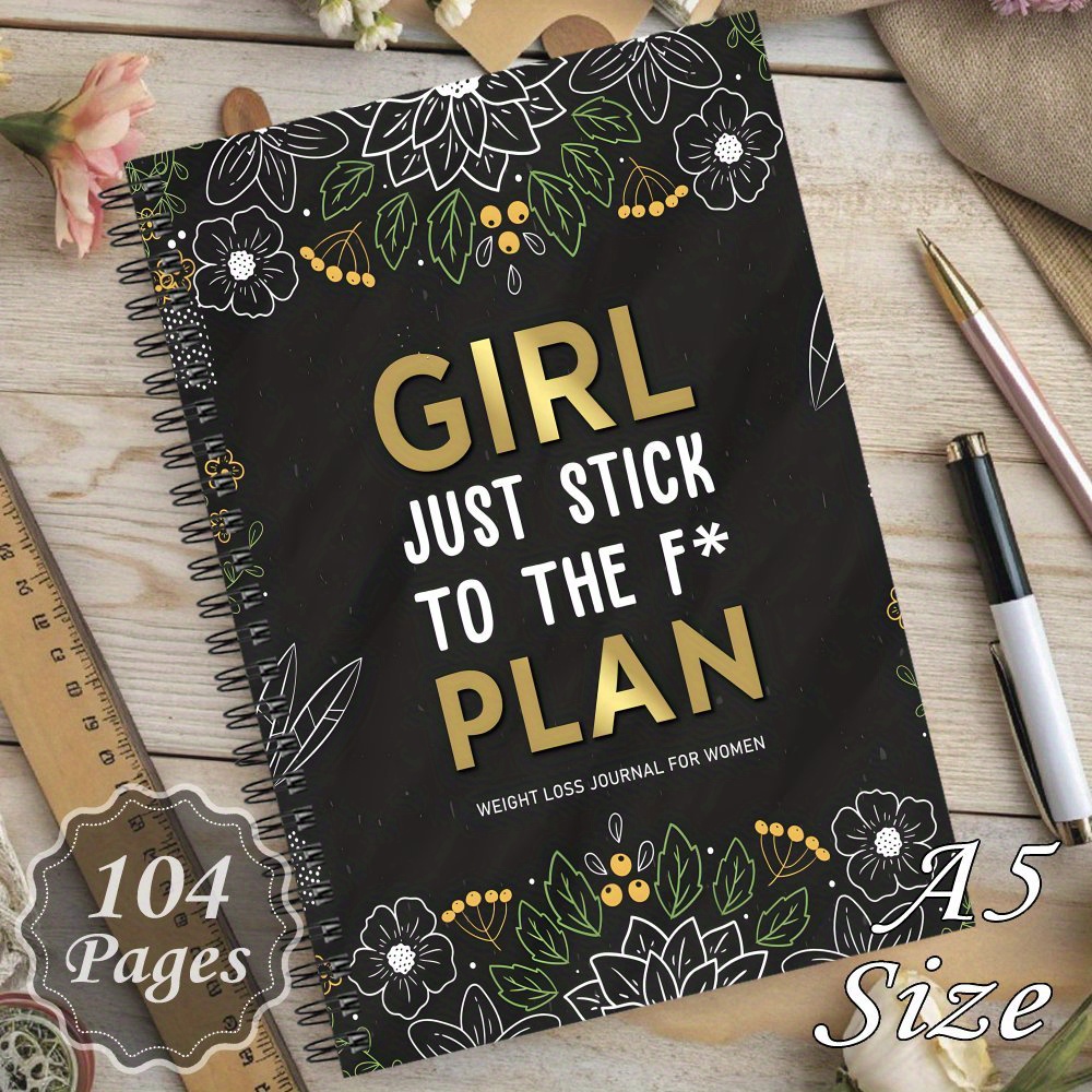TEMU 1pc Weight Loss Planner & Wellness Journal - 12 Week Lost With Body Measurements, Fitness, Sleep, Nutrition, Meal & Habits Tracking Notebook -