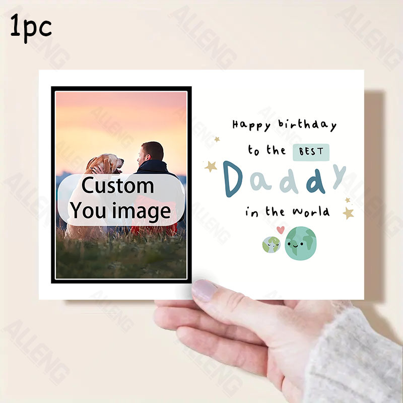 TEMU 1pc For Daddy Birthday Card, Best For Daddy In The , Card For Dad - For Daddy, Card For Husband, First Birthday As For Daddy Including Envelope