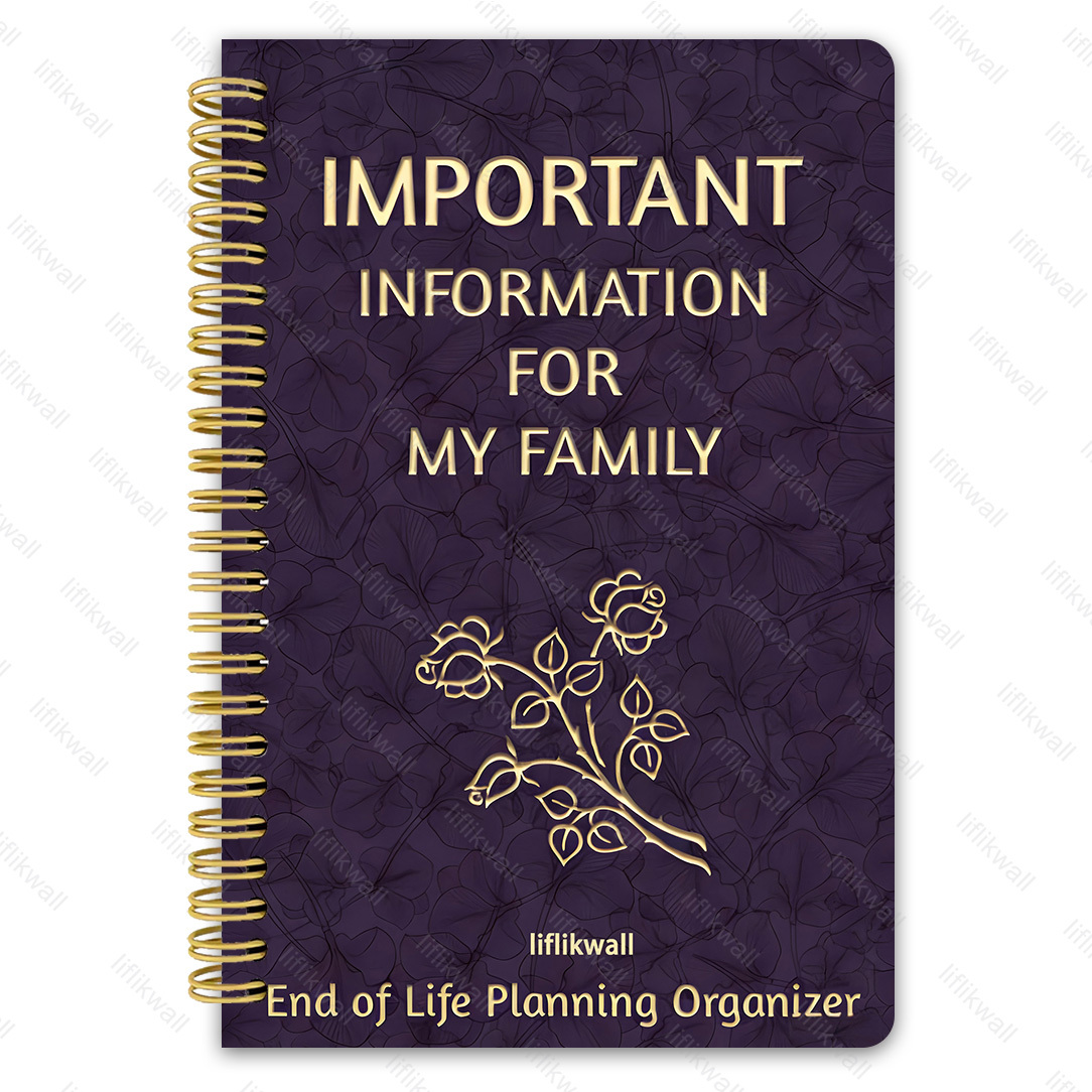 TEMU 1pc End-of- Notebook | Life Farewell Notebook | Important Information/account Password/medical Instructions Fully | List | Practical Gifts For