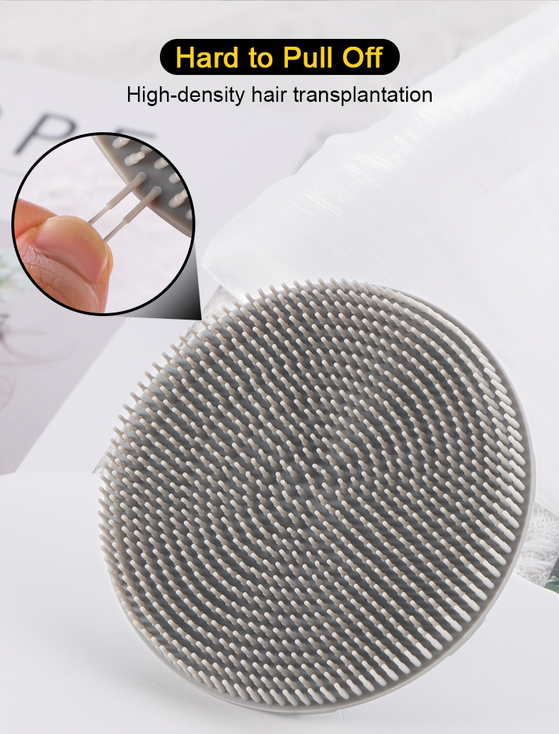 1pc Soft Brush in Black And Gray, a Gentle Exfoliating Pad And Massager Designed for Thorough Cleansing, Free of Fragrances, Perfect for Eliminating Dead Skin