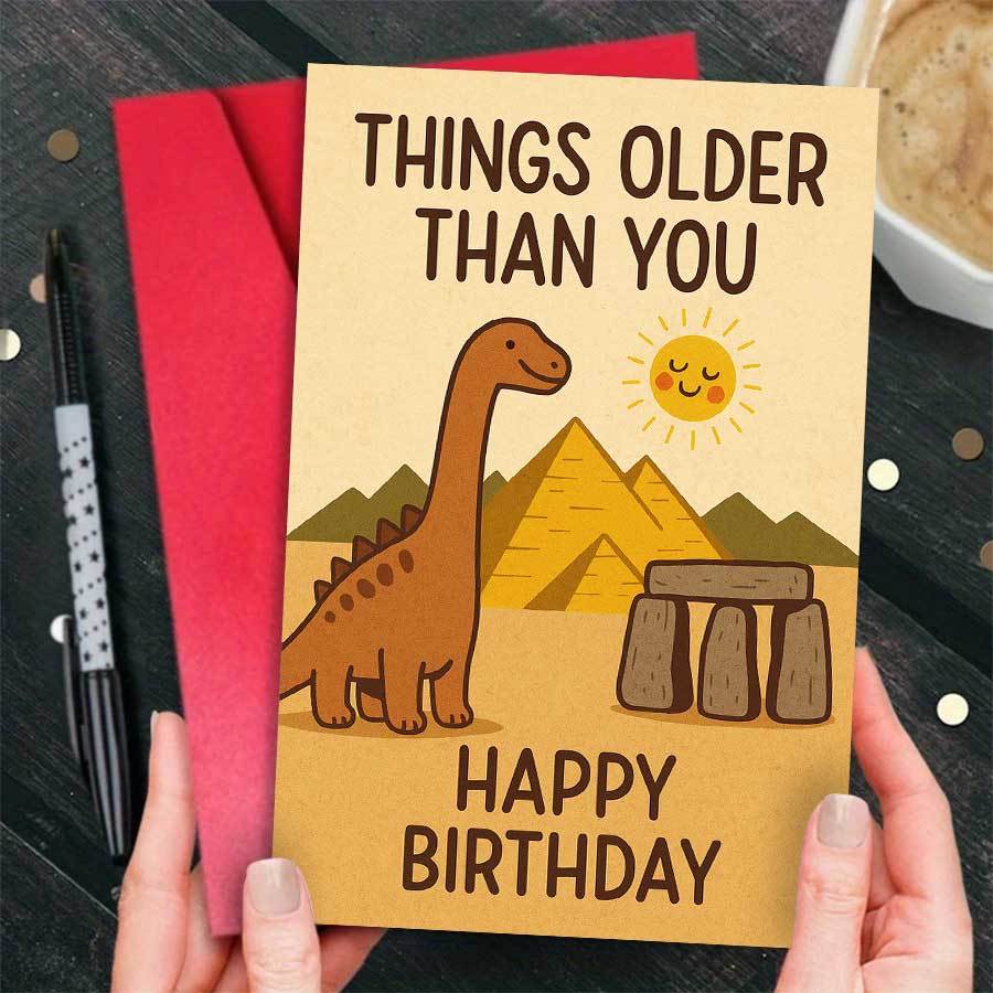 TEMU Tarjeta de humorística con un divertido diseño de dinosaurio, para de adultos y una opción ideal para reuniones y familiares