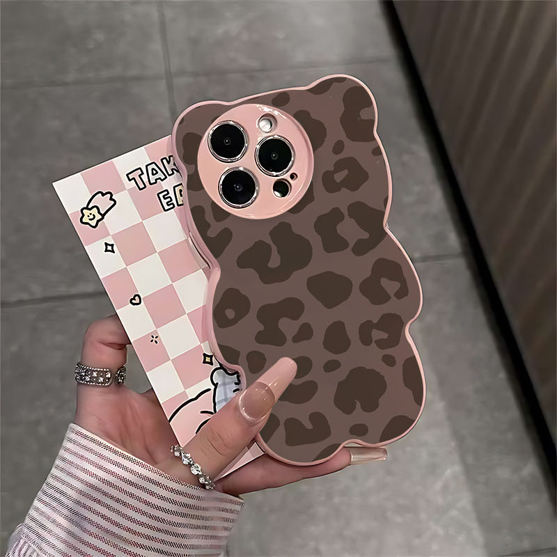 TEMU Phone Case: This Cute Solid-color 3d Bear Is Suitable For 17promax Phone Cases. Shockproof For Iphone15 Soft Cases. A Perfect Gift For Yourself,