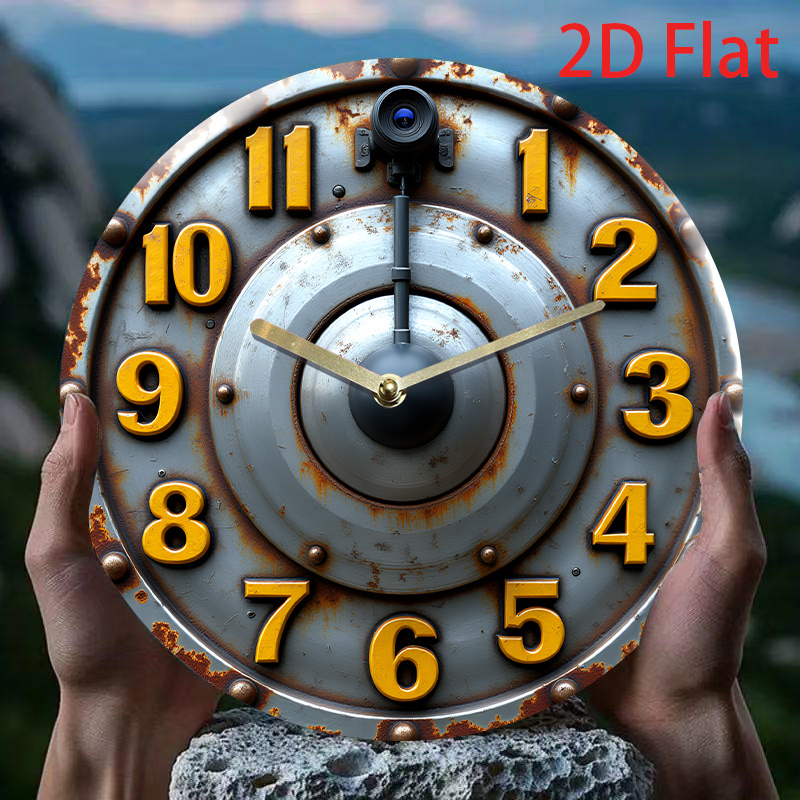 inch security camera design wall clock vintage acrylic quartz