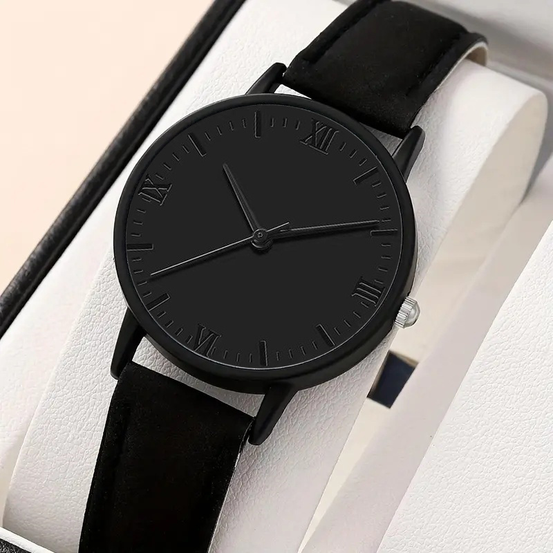 Image of Women's Fashionable Casual Business Quartz Watch, Dial, Pu Strap, Button Battery (box Not Included).