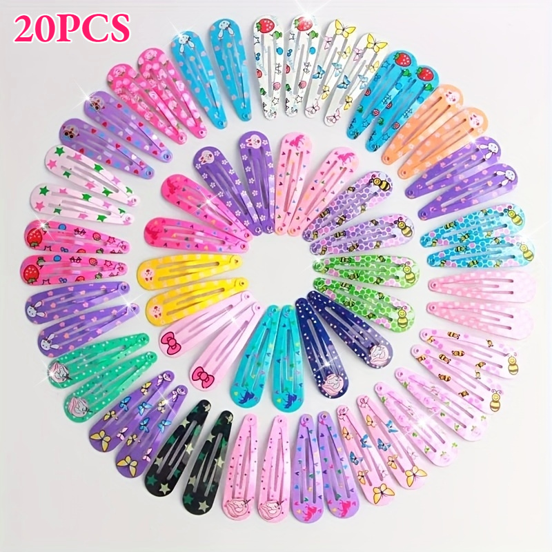 20/ / st färgglada legeringshårklämmor för tjejer - Temu Sweden