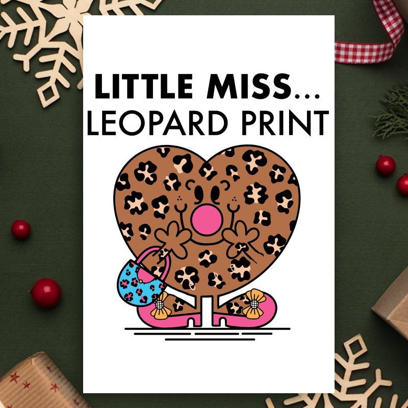 

1pc Funny Leopard Print Birthday Card, Unique Gift For Women Men Friend Sister Leopard , Ideal For Christmas Thanksgiving, Envelope Random