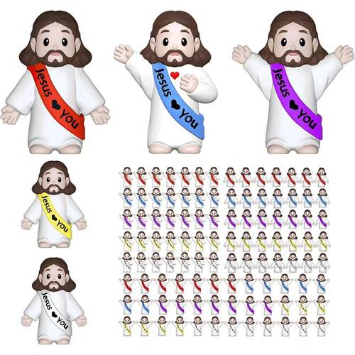 100 200 mini figurines creative favors and table centerpieces suitable for easter christmas thanksgiving new year and church event religious gifts random color