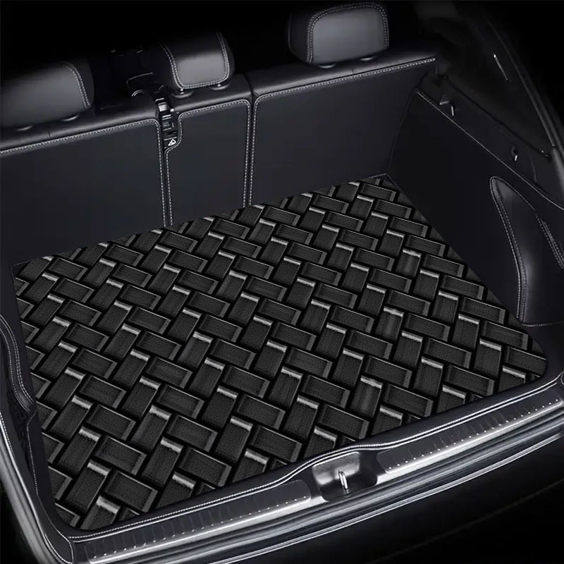 Image of 1pc Striped Printed Car Trunk Mat, Outdoor Placemat, Universal Size, Car Protection Mat | Car Truck Suv Trunk Floor Mat | Keep Vehicle Clean