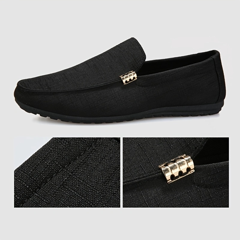 Zhenyuezu Autumn New Men's Fashionable and Simple Indoor Casual Shoes, Home Shoes, Lightweight Business Casual Loafers