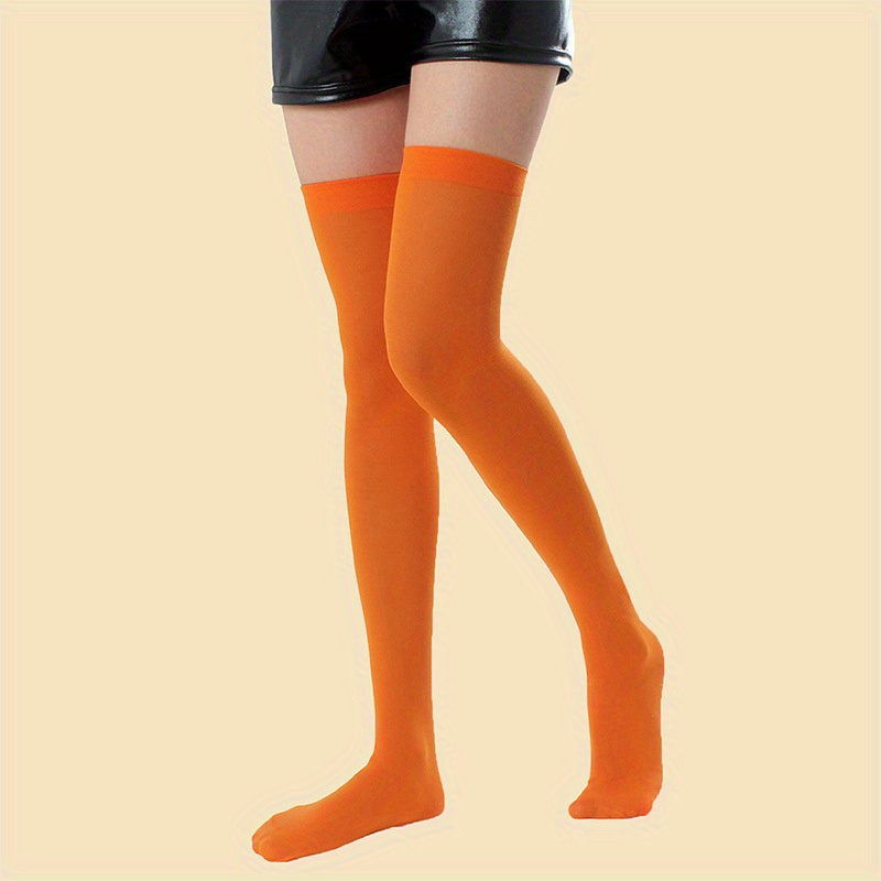 TEMU A Set Of Japanese Knee-high Socks For Halloween Costume Parties, Featuring Velvet Tubes Designed For Women