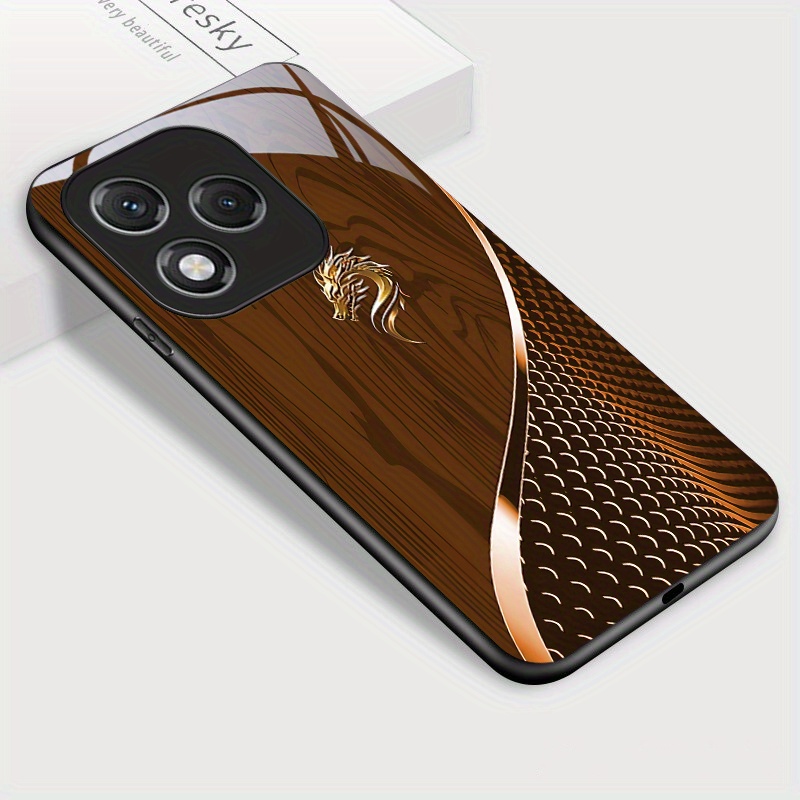 TEMU Custodia per telefono - per Honor 400 Lite, custodia per telefono Honor 400, e elegante stampa a grana, cover posteriore antiurto in vetro