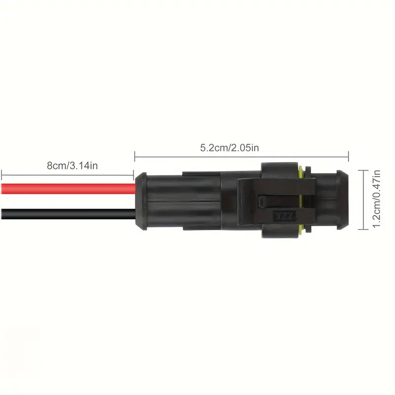 10 juegos de terminales eléctricos de 2 pines - conectores rápidos hembra resistentes a la corrosión para cableado de camiones, rv y náutico (20awg, instalación ) detalles 1