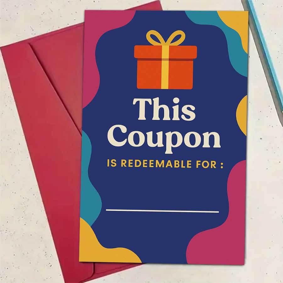 1  coupon card     and     ideal for birthdays holidays or special occasions customize your own reward experience and   and appreciationenvelope card