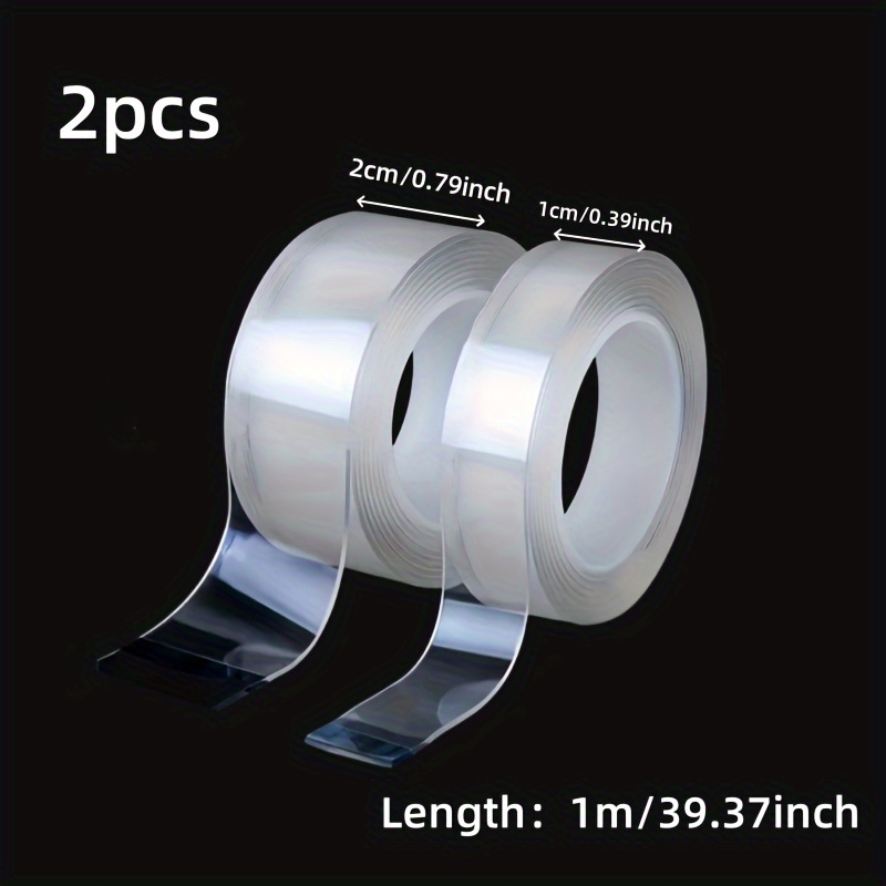 2pcs -sided Tape-reusable, High Strength, No Residue, Suitable For Home, Office And Car-perfect For Crafts, Paintings And Wallpapers