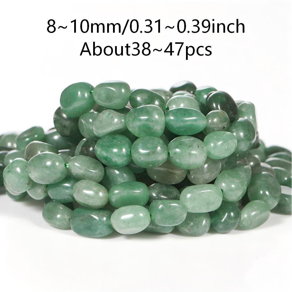 TEMU Aventurine Verte 8-10mm Variétés et Assorties pour la Fabrication de Bijoux DIY Collier Bracelet Boucles d'Oreilles Accessoires Cadeaux 38-47pcs