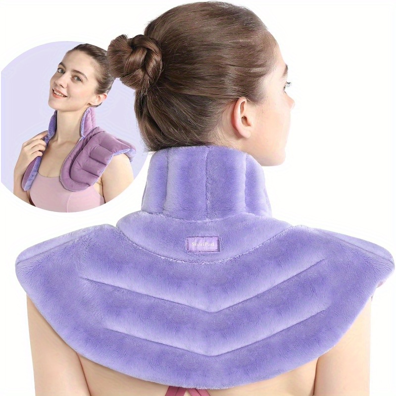 microwave heating pad for neck and shoulders weighted shoulder wrap to reduce discomfort heated wraps with herbal aromatherapy     hot cold compress, management, soothing wrap,  , hand wash only, herbal infused, weighted,   sufferers, wellness enthusiasts Product details 1