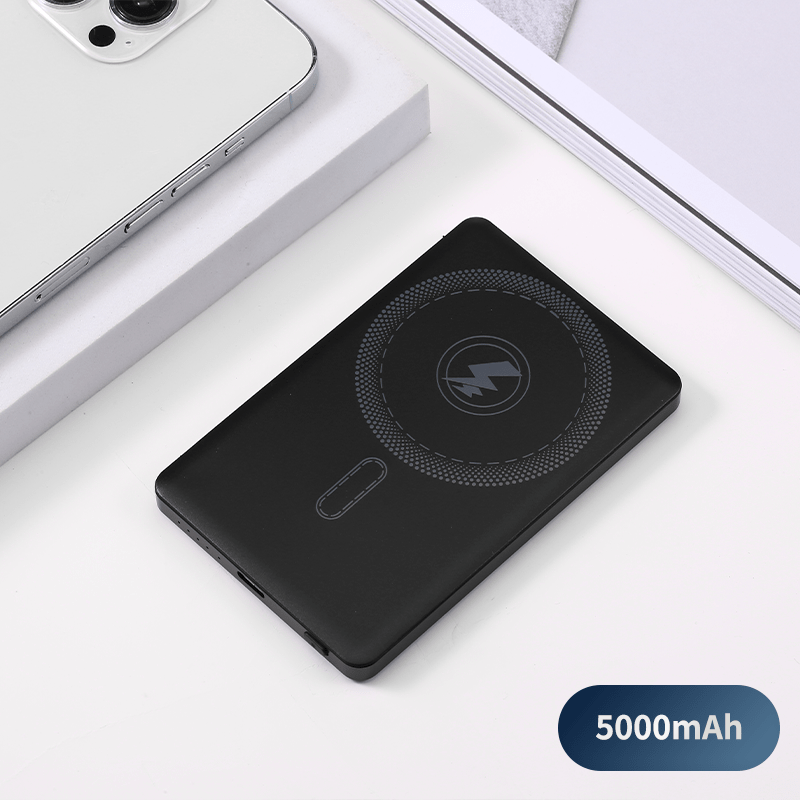 TEMU Ultra Slim 5000mah Magnetic Power Bank, 20w Pd Fast Charging Portable Wireless Charger For Qi Compatible Devices