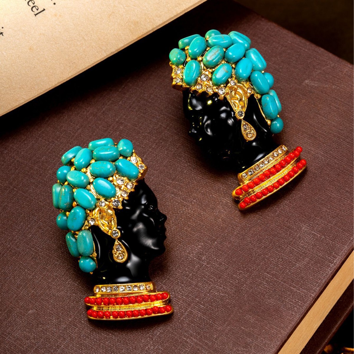 Women's Retro-Style Earrings with Ancient Figure Motifs