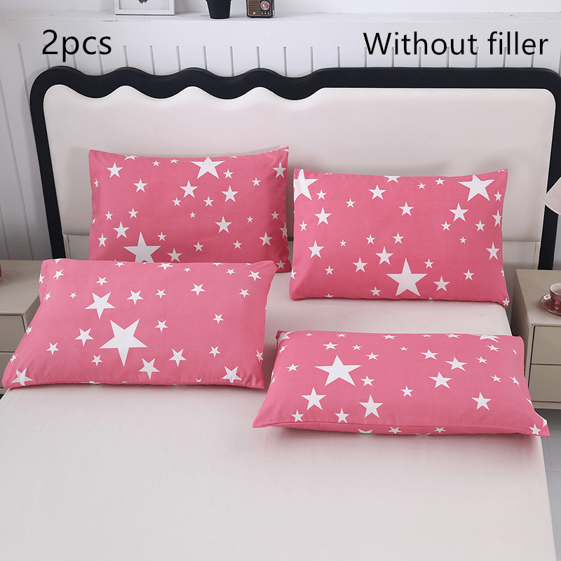 2pcs Set Of Geometric Pillowcases, Soft Texture, Skin-friendly And Breathable, 2 Pillowcases, No Filler