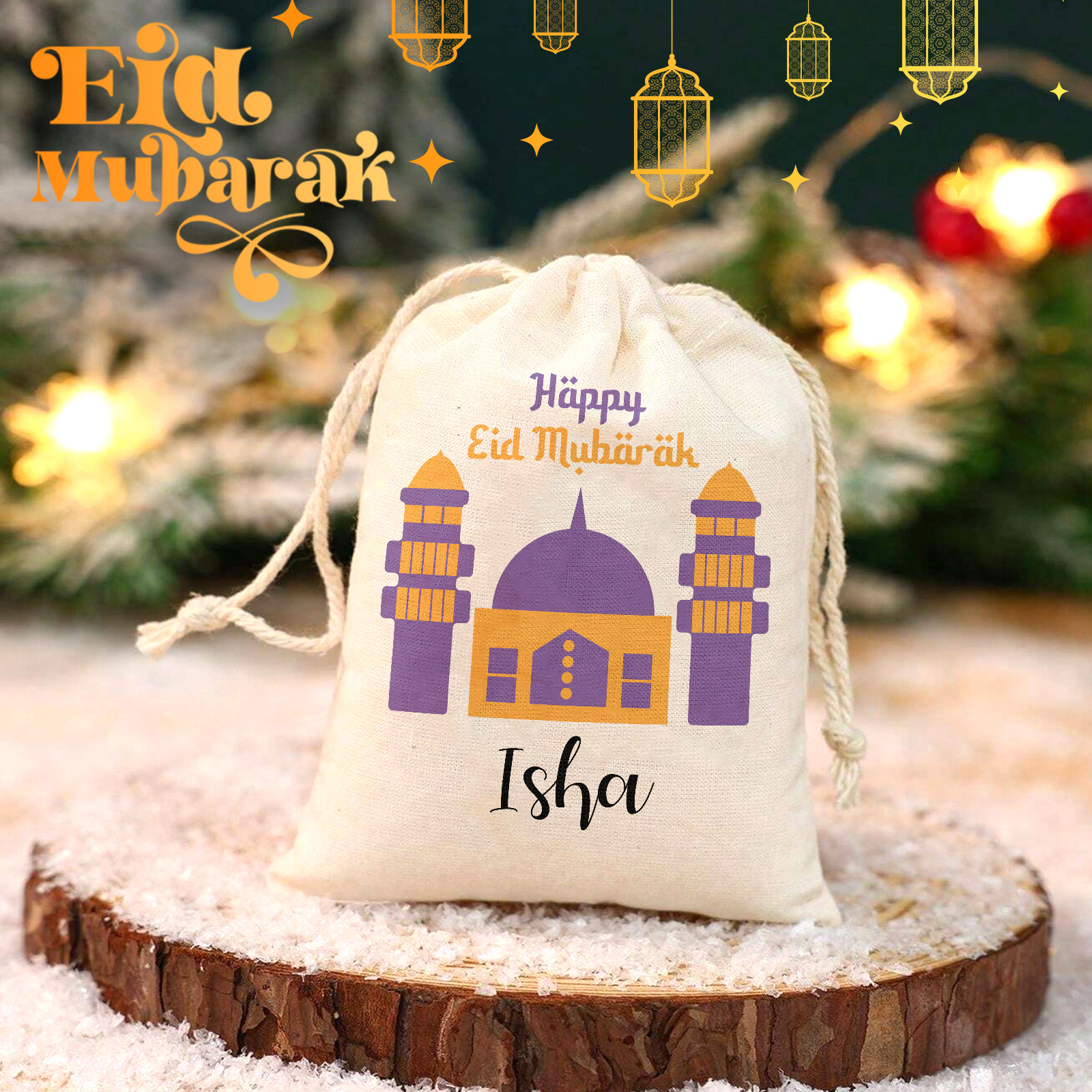 

Personalized Ramadan Gift Sack, Custom Name Ramadan Gift Sack, Eid Must-have Gift Bag, Eid Al-fitr Gift Sack