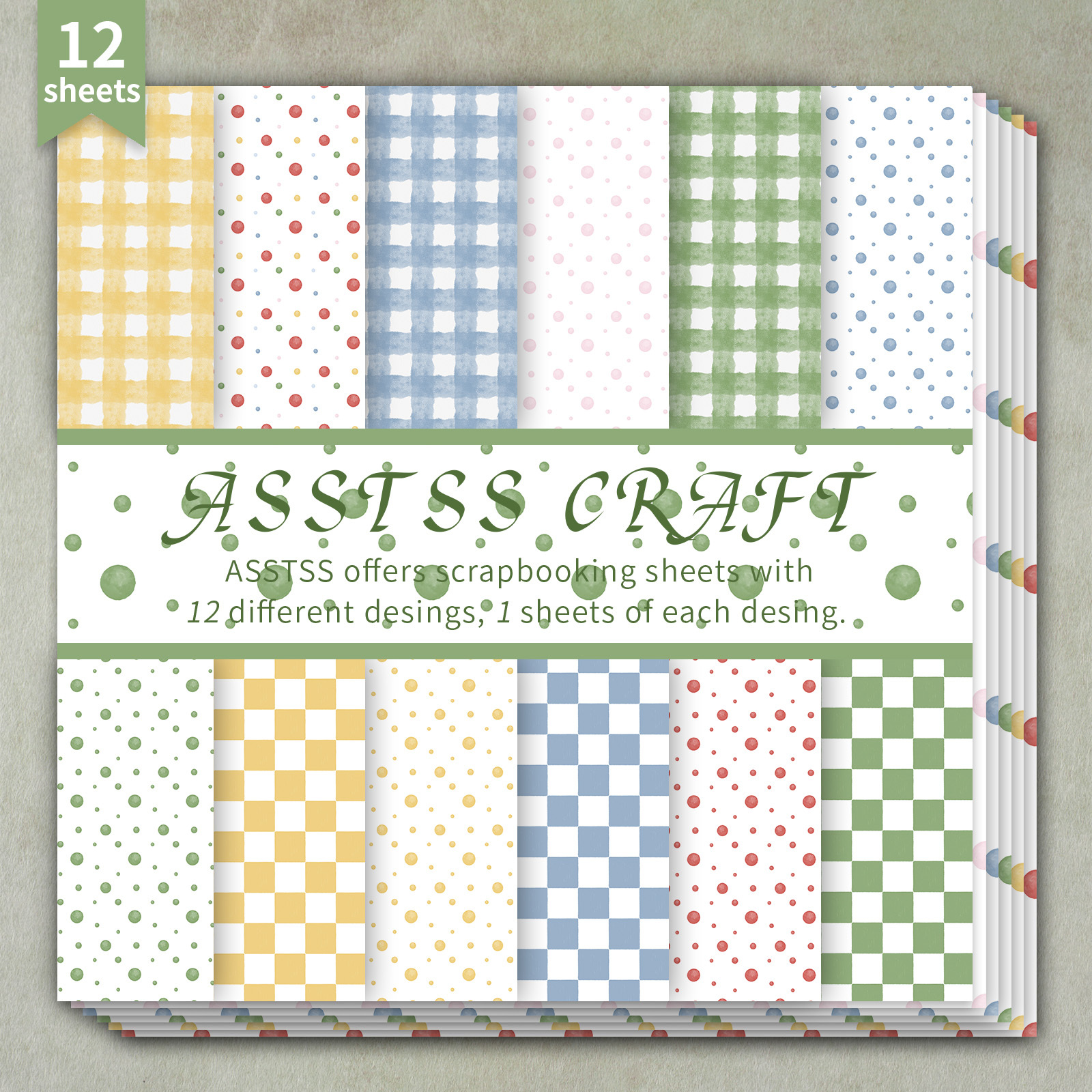 TEMU A 12-sheet Paper Pad Measuring 6 By 6 Inches, Featuring A Watercolor Birthday Theme With And Polka . This Heavyweight Cardstock Is Perfect For