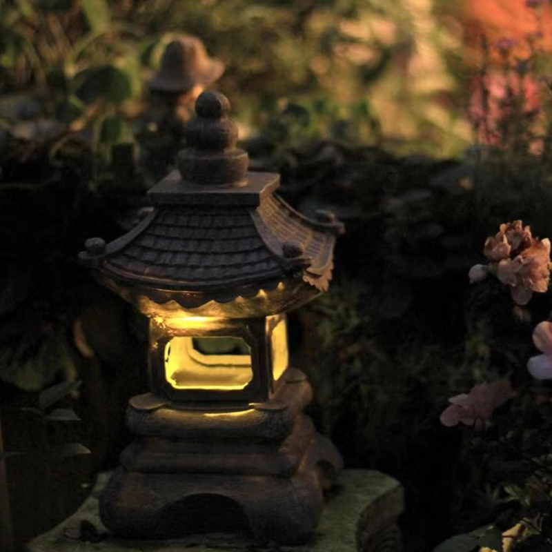 

Solar Pagoda Lantern Outdoor Lights Lantern Garden Ornament For Patio Decorations