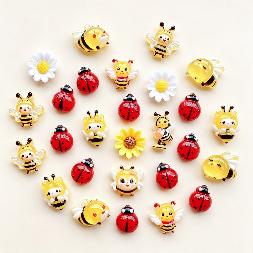 resin bee charms sold on Temu United States