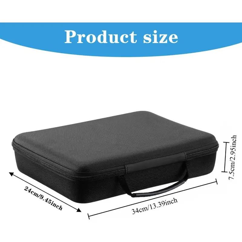 TEMU Portable 15-slot Clock Organizer With Soft Inner Lining, Portable Eva Watch Storage Case Featuring Removable Pads And Travel Handle