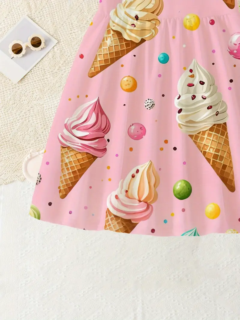 girls cream print short sleeve dress vibrant summer - Temu Mauritius girls cream print short sleeve dress vibrant summer - Temu Mauritius