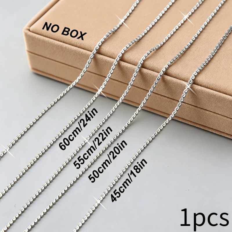 Women's Elegant Flat S-Chain Thin Necklace, Perfect for Layering